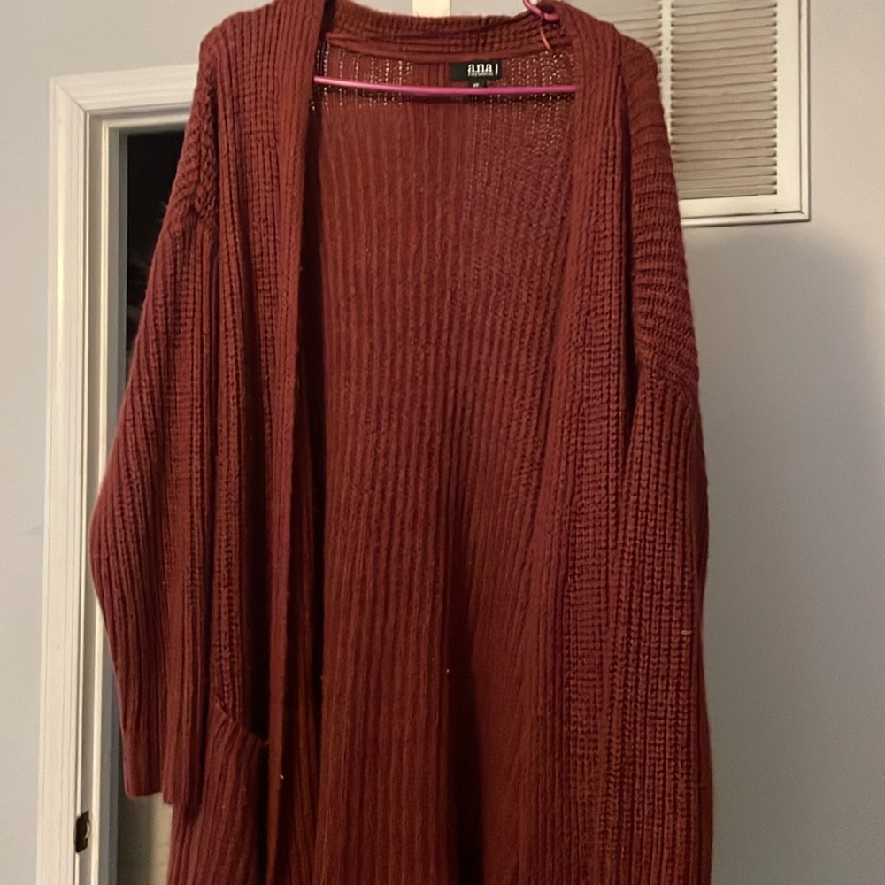 Ana Long Sleeve Maroon Sweater